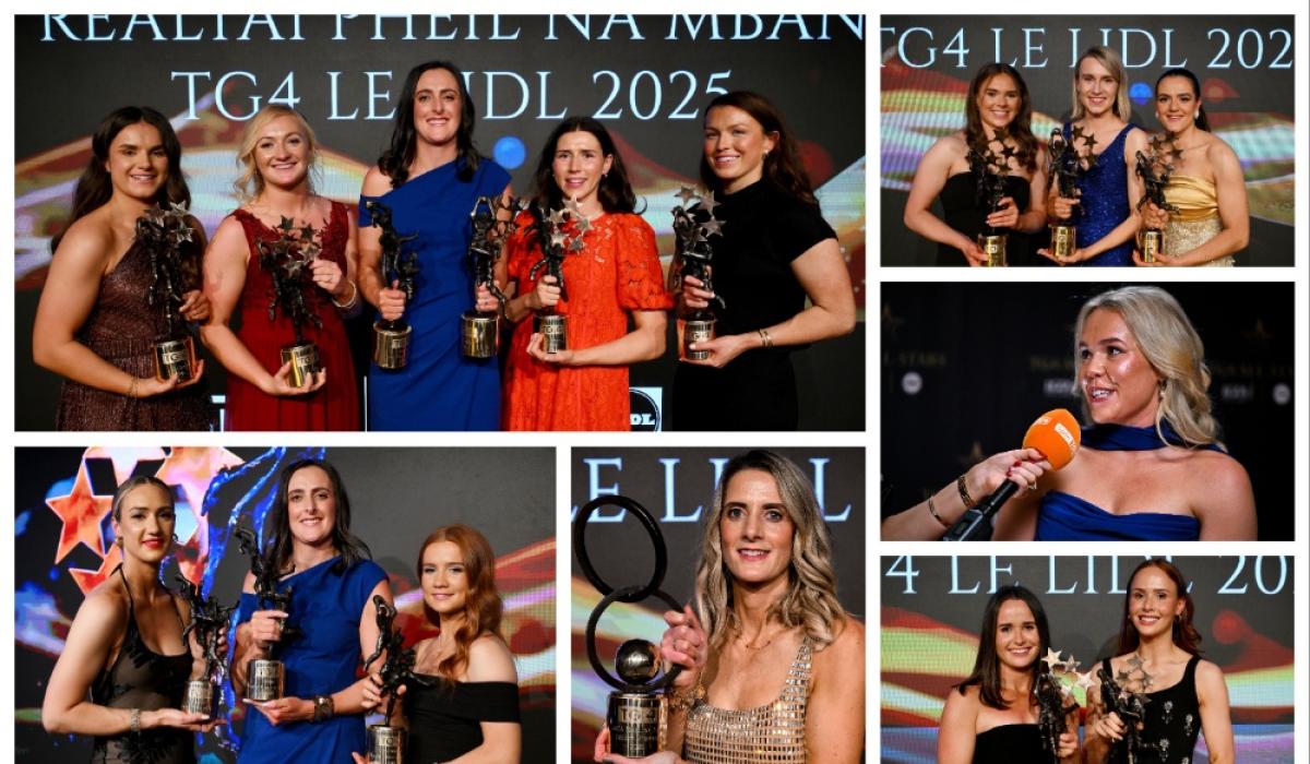 PICTIÚIRÍ: Lonraíonn na Réaltaí Uile agus is fearr Pheil na mBan ag lasadh suas an cairpéad dearg i stíl