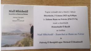 Leabhar fá sheanachaí Rann na Feirste a sheoladh 