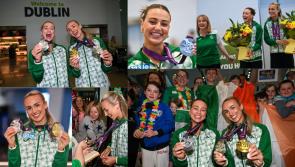 PICTIÚIR: Sharlene Mawdsley agus Sophie Becker ag filleadh tar éis rath lúthchleasaíochta san Eoraip