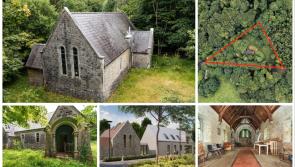 PICTIÚIR: Eaglais stairiúil Éireannach le cead pleanála do theach aisling ag dul ar mhargadh