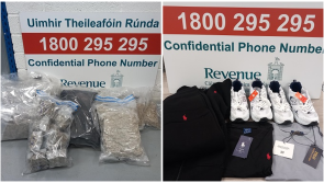 Earraí dearthóra agus drugaí aindleathacha arna n-urghabháil ó dháileachtaí 'arna scrúdú ag na Coimisinéirí Ioncaim'