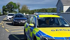 'Coigistiú an carr!' Gabhann Gardaí tiománaí ag baint úsáid as a nguthán agus rinne siad tástáil le haghaidh cóicín freisin