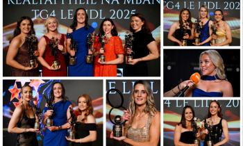 PICTIÚIRÍ: Lonraíonn na Réaltaí Uile agus is fearr Pheil na mBan ag lasadh suas an cairpéad dearg i stíl