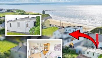PICTIÚIRÍ: Sealladh cois farraige na hÉireann díreach céimeanna ón trá agus sealla á chur ar ceant ar €135k