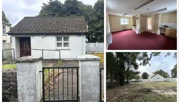 PICTIÚIRÍ: Seanstáisiún beag Garda i sráidbhaile Éireannach le poitéinseal ollmhór, d’fhéadfadh sé a bheith agat ar €45k