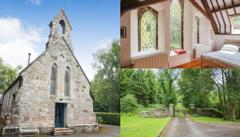 PICTIÚIRÍ: Claochlú neamhaí agus eaglais stairiúil ina teach cónaithe buailte ar an margadh ar níos lú ná €500k