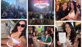 PICTIÚIRÍ: Taobh istigh de chóisir fhiáin chearca réalta RTÉ Laura Fox i Las Vegas, lán le craic agus círéib