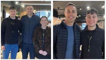 Téann iar-réalta rugbaí na hÉireann isteach i siopa i Maigh Eo agus cheannaíonn sé seaicéid do chustaiméir