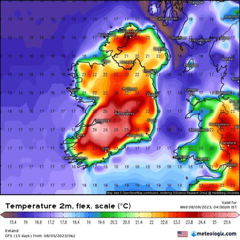 FÓGRA: Aimsir samhraidh don dá lá dár gcionn le teocht suas le 26C 