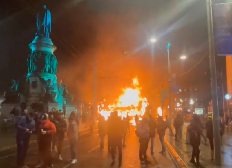 Tógadh 34 duine de bharr eachtraí na hoíche aréir i mBaile Átha Cliath