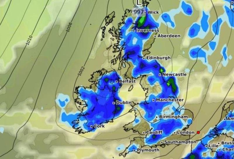 FÓGRA: Eisíonn Met Éireann rabhadh buí  maidir le stoirmeacha toirní do naoi gcontae