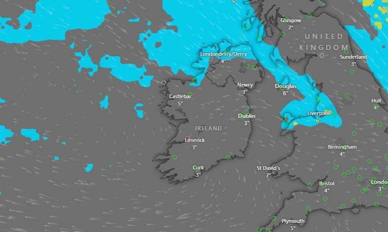 BEO: Rianaigh an sneachta agus é ag dul i dtreo na hÉireann i measc rabhaidh aimsire crua