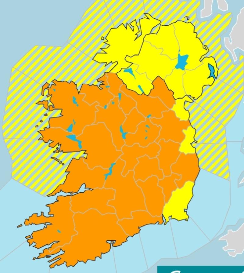 Eisíonn Met Éireann rabhadh stádais oráiste don chuid is mó d’Éirinn de réir mar a leanann an fuacht ar aghaidh