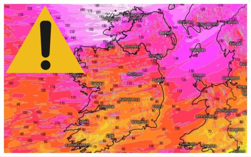 RABHADH: Iarradh ar dhaoine ‘foscadh in áit’ agus iad ag druidim le tír ‘thar a bheith contúirteach’ Storm Éowyn
