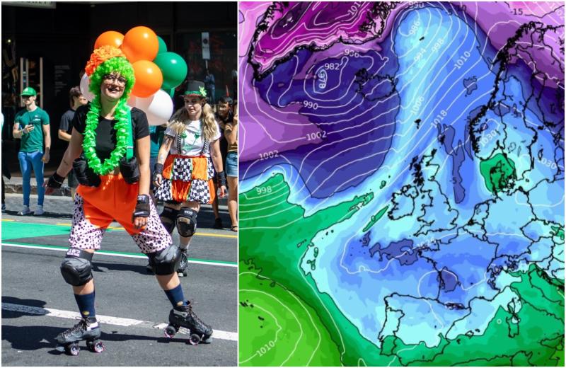 Tá dea-scéal agus drochscéal ag Met Éireann do pharáidí ar réamhaisnéis na haimsire Lá Fhéile Pádraig