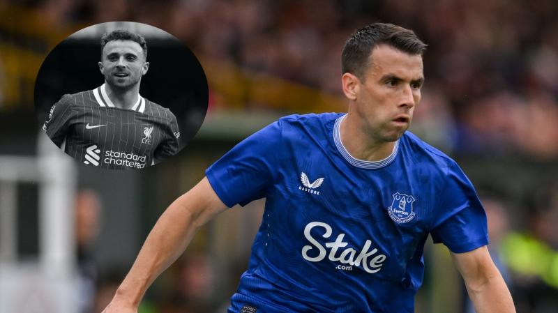 Moladh tugtha do finscéal na hÉireann, Seamus Coleman, as ómós déanach san oíche do Diogo Jota ag Anfield