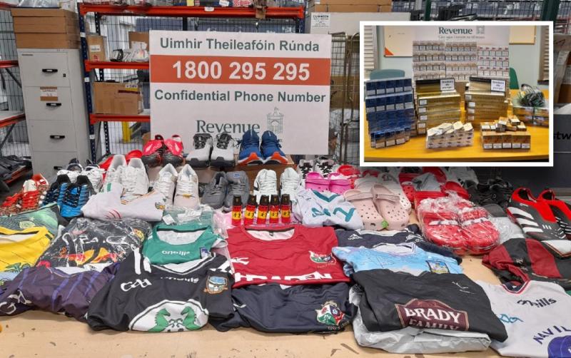 Geansaithe GAA bréige, maité agus drugaí i measc urghabhálacha ioncaim €300k