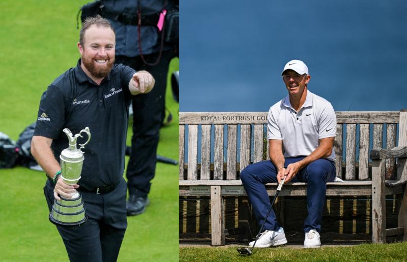 Cainéal teilifíse agus odds do Shane Lowry agus Rory McIlroy ag an Open