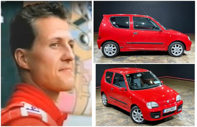 Fiat 2001 ar díol ar DoneDeal ar €10,000 mar gheall ar nasc dochreidte le Michael Schumacher