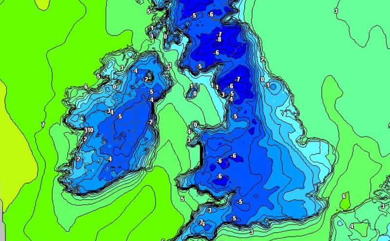 Met Éireann ag sainaithint cathain a bhuailfidh 'mais aeir Artach' Éire le sioc, oighear agus sneachta le teacht