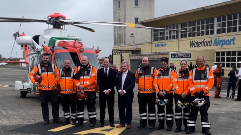 Seirbh&iacute;s eitl&iacute;ochta nua de chuid Gharda C&oacute;sta na h&Eacute;ireann seolta go hoifigi&uacute;il ag Aerfort Phort L&aacute;irge